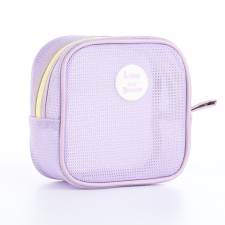 Cosmetic bag Dor mesh, 14*6.5*14, lightning department, lilac