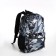 School backpack from textiles on lightning, 3 pockets, color gray color