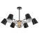 Chandelier "Irvina" 6he27 40w Black 75x75x50cm