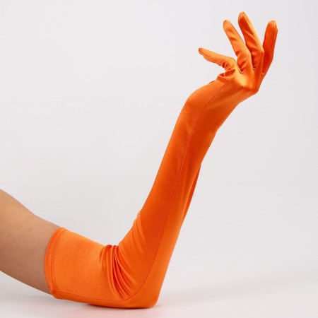 Carnival accessory - 55cm gloves, orange color-2