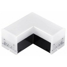 L-shaped lamp with two network inputs Novotech. BITS, 8W, LED, 58x117x117 mm, black color
