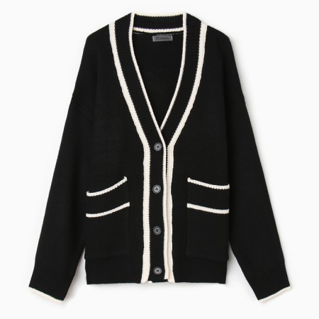 Cardigan female, black color, size 42-46-1
