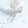 Brooch "Dragonfly" fluttering, white color in silver