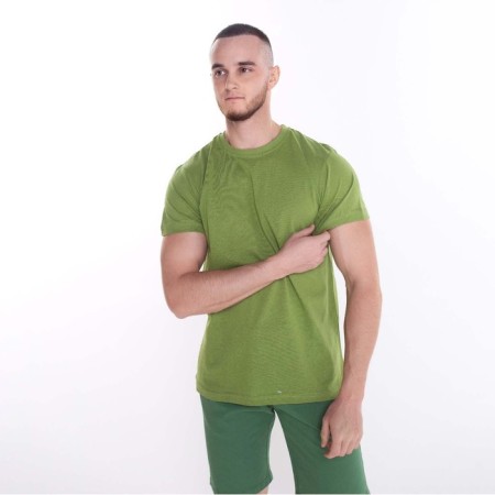 Male T -shirt, Haki Mix color, size 46-3