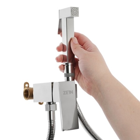Mixer with hygienic shower Zein, cartridge ceramics 35 mm, brass, chrome-12