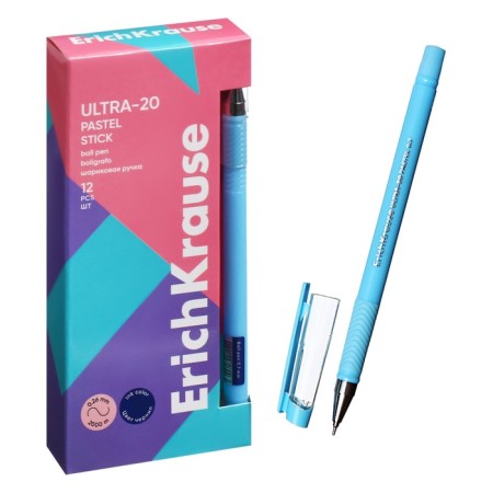 Ballic handle, Erichkrause, Ultra-20 Stick Pastel "Knot 0.7 mm color Blue Blue-9