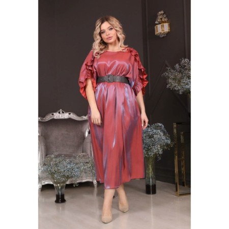 Female dress, size 52, terracotta color