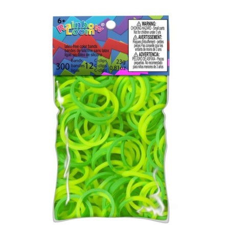 Rubber bands for weaving bracelets Rainbow Loom Neon, yellow-green