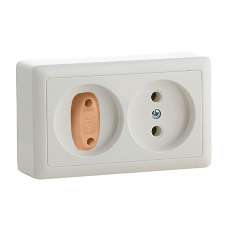 A plug for electric sockets (set 6 pcs), beige color-3