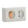 A plug for electric sockets (set 6 pcs), beige color