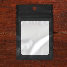Pack Pak with a window, with Euroslot, black, 8 x 12 cm, 200 μm