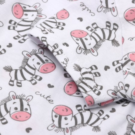 T -shirt nursery, pink color/zebra, height 74-2