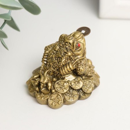 NECKE Polystone for bronze "Zhabas with a coin" 4.5x4x4x4 cm-2