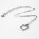 Pendant "Give Happiness" Zircon, Heart, white in silver, 45 cm