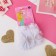 Hair elastic band "Ryushi" (set 2 pcs) bows with beads and lace, white