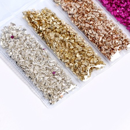 Glass chips for epoxy resin, set of 6 colors, weight 1 color - 5 g-1
