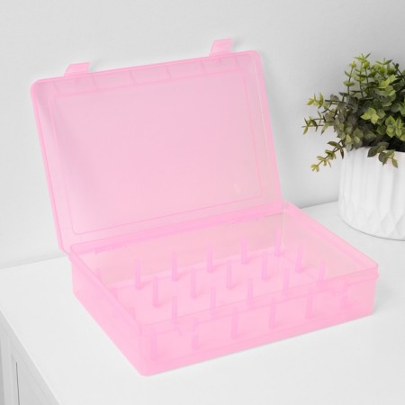 Organizer for storing threads, 24 cells, 28 × 19.5 × 6 cm, color mix-7