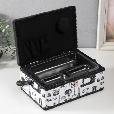 Casket for needlework "Sewing attributes" 24x16x11 cm-2