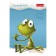 Notepad A7, 48 sheets, in a cage, on a gluing, "frog den", cover covered paper, lamination, three -colored block, block 60 g/m2, 5v mix