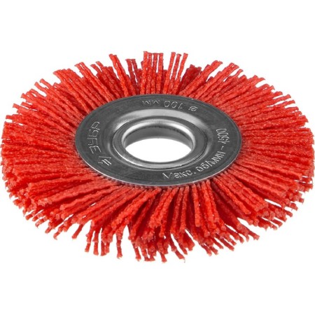 Disc “bison” brush 35160-100_z01, for Ushm, nylon, abrasive coating, 22.2x100 mm