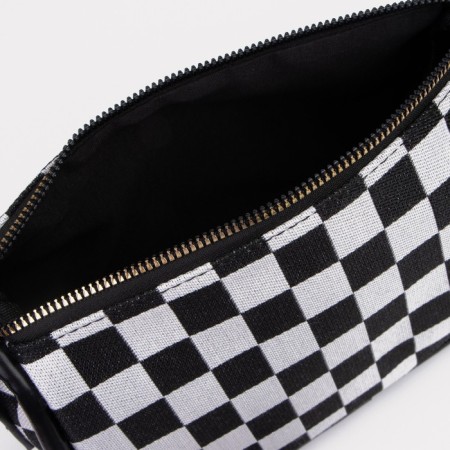 Bag-Cross-Bodi with a zipper, the color is gray/black-2