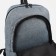 A backpack with a zipper, "saxi", outer pocket, gray color