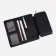 Women's wallet on the button, black color