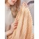 Vanilla Cream plaid, size 200x220 cm, stripes, orange