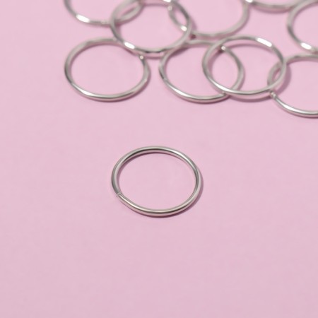Hair piercing "Rings", D = 1.4 cm, 10 pcs, silver color-2