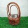 A set of baskets "Blackmarks", dark brown, 3 pcs, 28 × 14/45, 24 × 13/41, 19 × 11/37 cm, willow