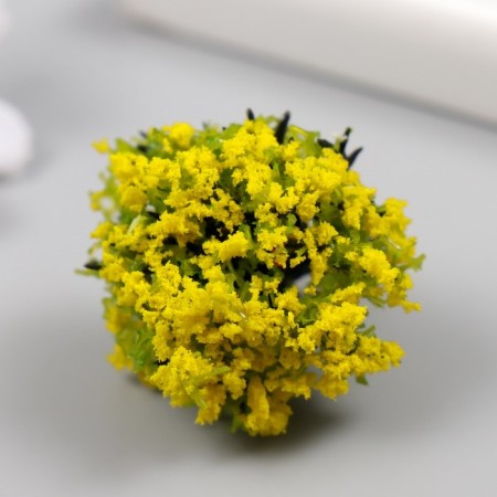 Artificial plant for creativity plastic "yellow acacia" 4 cm-3