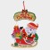 Decorative decoration (suspension) "Santa Claus on the sled" 43.5x30.5 cm