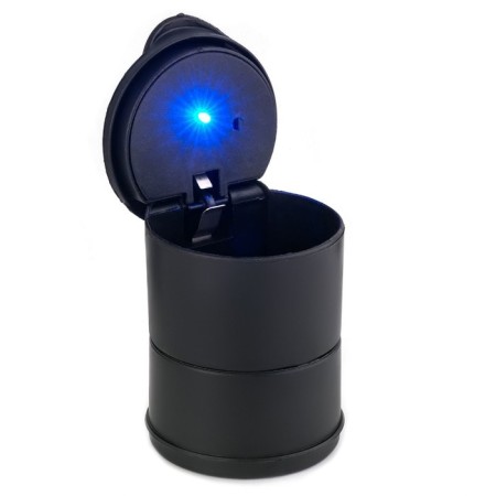 Ashtray for cars, with a backlight 9 x 6.8 cm, black-1