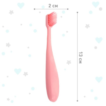 Baby toothbrush with soft bristles, nylon, mix for girls-2