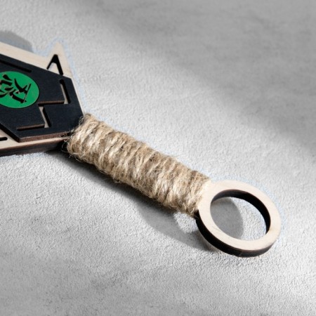 Wooden souvenir "Kunai knife", green-2