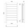 Terminus heated towel rail "Aurora" P8, 500x850 mm, chrome