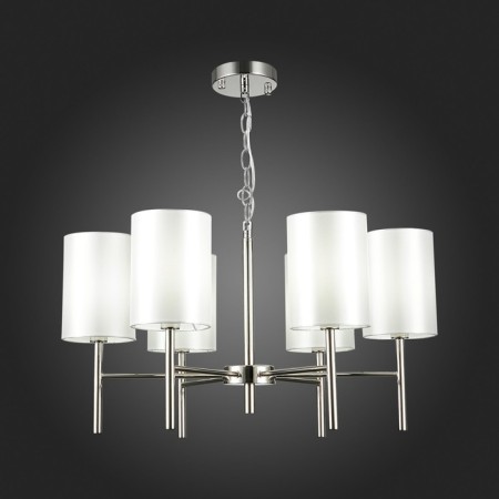 Suspended EVOLUCE lamp. Sle107303-06. Noia. 6x40 W, E14, 66x66x34 cm, Nickel color-2