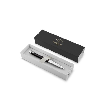 Ballpoint pen Parker Urban Core K314 Muted Black CT M, 1.0 mm, brass body, blue ink-4