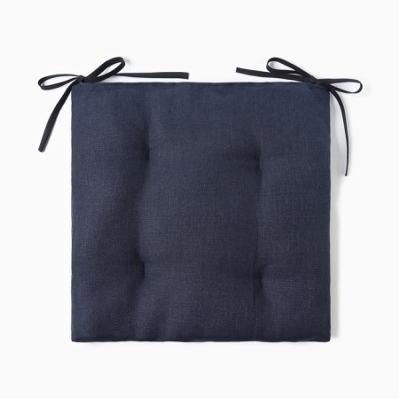 Siddle on the chair Ethel Minimalist Design 42x42 cm, cell, 100% Len 415 g/m2-4