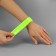 Reflective slap score, self-fixing, 3 × 40 cm, light green color