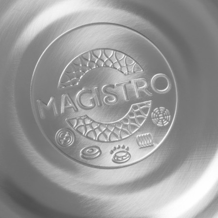 A kettle with a stainless steel whistle Magistro Glow, 3 L, Induction, Soft-Touch handle, silver color-5