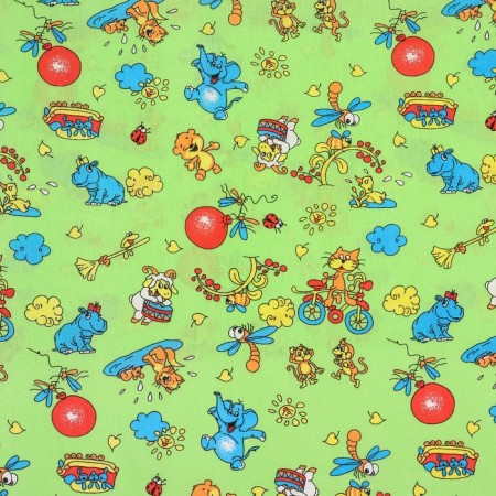 Children's diaper, calico 75x110 cm, cotton 100% pattern mix-1