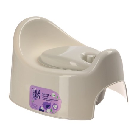 Pot children's follow me with a lid, gray color-3
