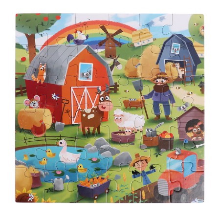 Puzzles 4 in 1 "Day on the farm", 25, 36, 49, 64 elements-11