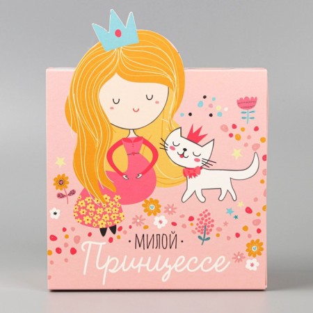 Gift folding box, packaging, "princess", 15 x 15 x 8 cm-2