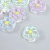 Busina Plastic "Flower with colored stupe" gloss mix 2x2x0.8 cm