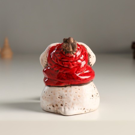 Souvenir Ceramics "Avois in a red scarf with hanging legs" 7.2x7.3x8 cm-3