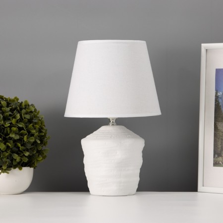 Table lamp with lampshade Risalux Neobraska, 1 × 40 W, E27, White, 20 × 20 × 32 cm-2