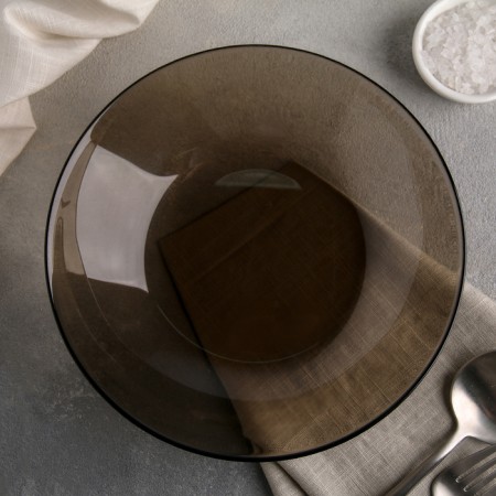 Deep glass Ambiente. Eclipse, d = 20.8 cm, brown color-2