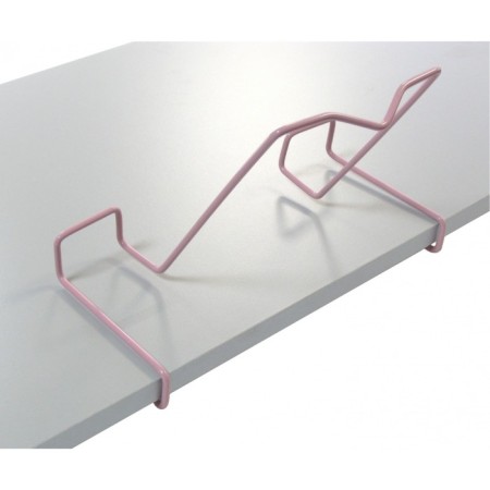 Book stand, metal, for a desk up to 20 mm thick, pink-3